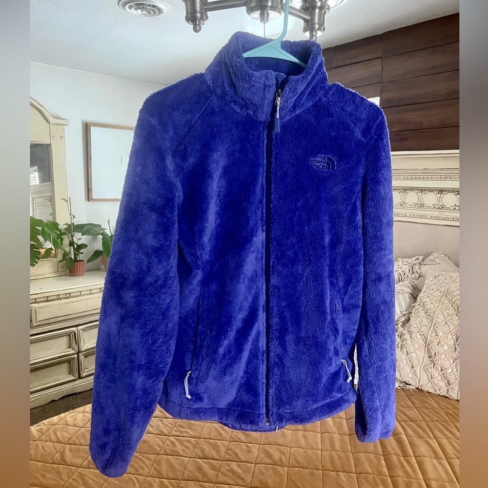 Women’s The North Face Fleece Zip Up Jacket Size Small Periwinkle Blue